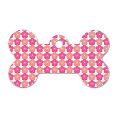 Sakura Flower Pattern Dog Tag Bone (two Sides) by Simbadda