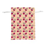Cherries An Bats Peach Lightweight Drawstring Pouch (M) Back