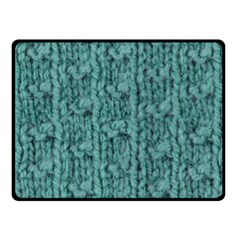 Knitted Wool Blue Fleece Blanket (small) by snowwhitegirl