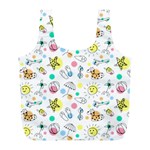 Summer Pattern Design Colorful Full Print Recycle Bag (L) Front