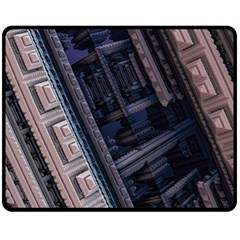 Fractal 3d Pattern Graphics Model Double Sided Fleece Blanket (medium)  by Simbadda