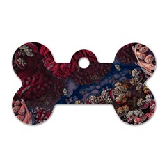 Fractals 3d Graphics Designs Dog Tag Bone (two Sides) by Simbadda