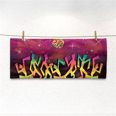 Dancing Colorful Disco Hand Towel by Bajindul
