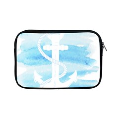 Anchor Watercolor Painting Blue Apple Ipad Mini Zipper Cases by Sudhe