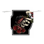 Skull Rose Fantasy Dark Flowers Lightweight Drawstring Pouch (M) Front