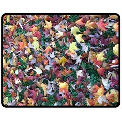 Scattered Leaves Fleece Blanket (medium) by SusanFranzblau