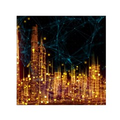 Architecture Buildings City Small Satin Scarf (square) by Simbadda