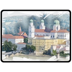 Architecture Old Sky Travel Fleece Blanket (large)  by Simbadda