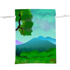 Landscape Illustration Nature Tree  Lightweight Drawstring Pouch (xl) by Simbadda