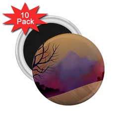 Landscape Illustration Nature Sky 2 25  Magnets (10 Pack)  by Simbadda