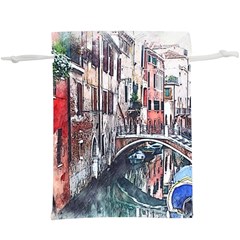 Venice Water Laguna Italy  Lightweight Drawstring Pouch (xl) by Simbadda