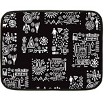 Vector Pattern Design With Tribal Elements Fleece Blanket (Mini) 35 x27  Blanket