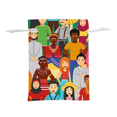 Nations Seamless Illustration Lightweight Drawstring Pouch (m) by Vaneshart