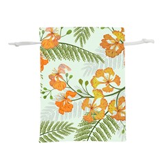 Peacock Flower Seamless Pattern Lightweight Drawstring Pouch (l) by Vaneshart