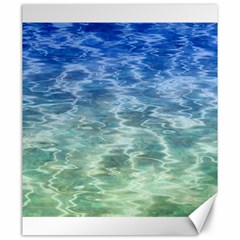 Water Blue Transparent Crystal Canvas 20  X 24  by HermanTelo