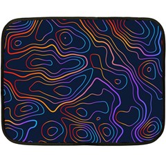 Topographic Colorful Contour Illustration Background Double Sided Fleece Blanket (mini)  by Vaneshart