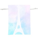 Pastel Eiffel s Tower, Paris  Lightweight Drawstring Pouch (XL) Back