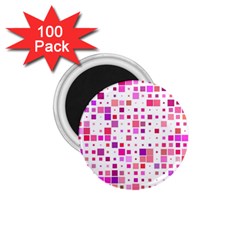 Background Square Pattern Colorful 1 75  Magnets (100 Pack)  by Simbadda