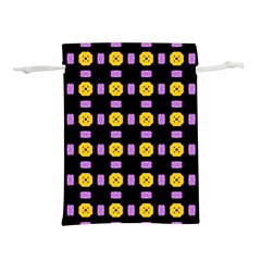 Pattern Black Background Seamless Lightweight Drawstring Pouch (m) by Simbadda