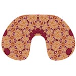 Abstract Art Abstract Background Brown Travel Neck Pillow Back