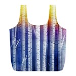 Birch Tree Background Scrapbooking Full Print Recycle Bag (L) Back
