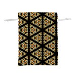 Pattern Stained Glass Triangles Lightweight Drawstring Pouch (L) Front