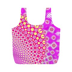 Digital Arts Fractals Futuristic Pink Full Print Recycle Bag (m) by Wegoenart
