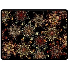 Patterns Abstract Flowers Double Sided Fleece Blanket (large)  by Vaneshart