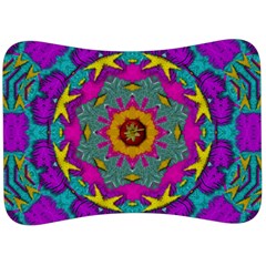 Fern  Mandala  In Strawberry Decorative Style Velour Seat Head Rest Cushion by pepitasart