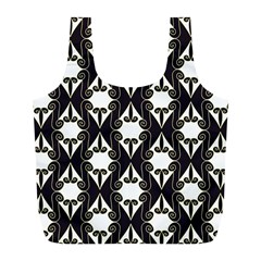 Abstract Seamless Pattern Graphic Black Full Print Recycle Bag (l) by Vaneshart