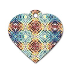 Pattern Dog Tag Heart (one Side) by Sobalvarro