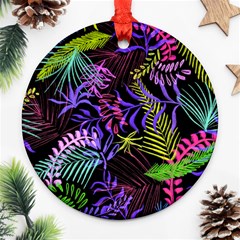 Leaves  Round Ornament (two Sides) by Sobalvarro