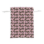 Retro Girl Daisy Chain Pattern Light Pink Lightweight Drawstring Pouch (M) Back
