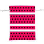 Polka Dots Two Times 3 Black  Lightweight Drawstring Pouch (XL) Front
