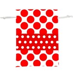 Polka Dots Two Times 9  Lightweight Drawstring Pouch (XL) Front