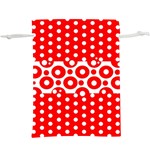 Polka Dots Two Times 10  Lightweight Drawstring Pouch (XL) Back