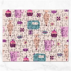 Seamless Bakery Vector Pattern Rectangular Jigsaw Puzzl by Vaneshart