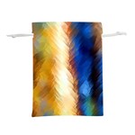 Abstract Paint Smears Lightweight Drawstring Pouch (L) Front