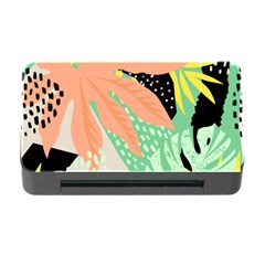 Abstract Seamless Pattern With Tropical Leaves Hand Draw Texture Vector Memory Card Reader With Cf by Vaneshart