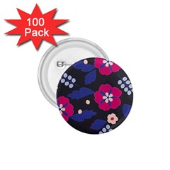Vector Seamless Flower And Leaves Pattern 1 75  Buttons (100 Pack)  by Sobalvarro