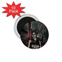 Awesome Fantasy Women With Helmet 1 75  Magnets (10 Pack)  by FantasyWorld7