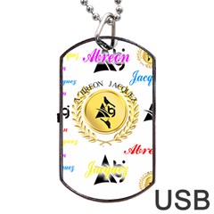 Lux2 Dog Tag Usb Flash (one Side) by ABjCompany