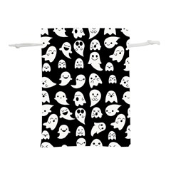 Cute Kawaii Ghost Pattern Lightweight Drawstring Pouch (m) by Valentinaart