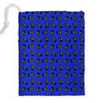 Daisy Royal Blue Drawstring Pouch (4XL) Back
