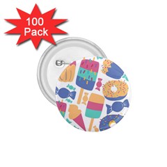 Icecream Pattern Pastel Sumer 1 75  Buttons (100 Pack)  by Vaneshart