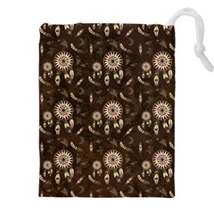 Wonderful Pattern With Dreamcatcher Drawstring Pouch (4xl) by FantasyWorld7