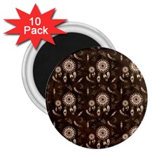 Wonderful Pattern With Dreamcatcher 2 25  Magnets (10 Pack)  by FantasyWorld7