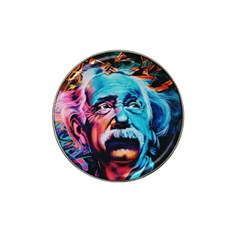 Albert Einstein Retro Wall Graffiti Blue Pink Orange Modern Urban Art Grunge Hat Clip Ball Marker (4 Pack) by genx