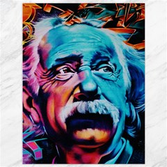 Albert Einstein Retro Wall Graffiti Blue Pink Orange Modern Urban Art Grunge Canvas 36  X 48  by genx