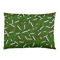Pepe The Frog Face Pattern Green Kekistan Meme Pillow Case by snek